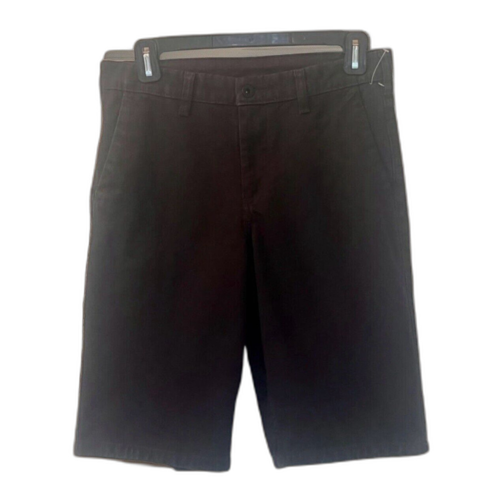 NWOT DC Chino Flat Front Khaki Cotton Shorts Mens 29 Black Skater Preppy Classic